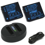 Wasabi Power Battery (2-PACK) And Dual Charger For Panasonic CGA-S005, DMW-BCC12. Fixed Price $16.99.