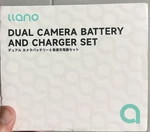 Llano Dual Camera Battery And Charger Set Open Box. Fixed Price $25.00.