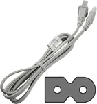 Hqrp White Universal Ac Power Cable Cord Iec C7 Polarized To Nema 1-15P. Fixed Price $6.95.