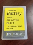 Promaster Li-ion Battery For System BLX-1, (model 61474). Fixed Price $50.00.