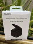 Telesin 3-CHANNEL Storage/charger Box For Gopro HERO8/7/6/5 Black & 2 Batteries. Fixed Price $22.99.