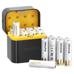 Imuto Rechargeable Aa Batteries With Charger, 3600MWH Lithium 16.... Fixed Price $56.37.