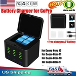Pack Battery With 3-CHANNEL Charger For Gopro Hero 12 11 10 9 Black Camera Us. Fixed Price $17.89.