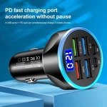 Rapid Car Charger Adapter Led Voltage Display - 5 Ports Pd Fast Charging Station. Fixed Price $13.99.