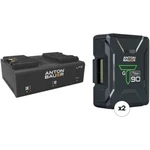 Anton/bauer Titon 90 2-BATTERY Kit With LP2 Dual Charger (gold Mount). Fixed Price $1620.00.