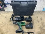 Hitachi Koki 18V Drill W/ 2 Ni-cd Batteries + Charger Case Tested 100771. Fixed Price $49.95.