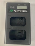 Powerextra Dual Usb Digital Battery Charger DS-W126; Output: 8.4V, 800MA. Fixed Price $8.00.