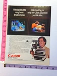 Ad Canon Accu-vision Video Camera VC-10A, VR-10A, VT-10A 1982 Vintage Print. Fixed Price $9.24.