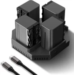NP-F970 4PCS 7800MAH Battery With 100W Pd 4-CHANNEL Charger Sony NP-F550 NP-F750. Fixed Price $149.96.