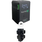Core Swx Nanox V98 4 Batteries + Quad Charger Kit (v-mount). Fixed Price $1211.00.