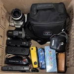 Vintage Camera Lot Canon Minolta Pentax Fuji Polaroid Tested/untested. Fixed Price $219.99.