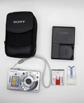 Sony Cyber-shot DSC-W55 7.2MP Camera Tested W/ Case Charger Battery. Fixed Price $118.00.