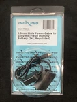 Nib Indipro 2.5MM Male Power Cable To Sony NP-FW50 Dummy Battery (24 Regulated). Fixed Price $44.99.