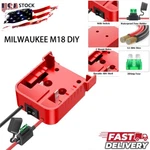 Diy Power Wheels Adapter Connect Fuse Fit For Milwaukee M18 18V Battery Dock Usa. Fixed Price $18.98.