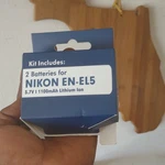 Bm Premium EN-EL5 Battery 2-PACK For Nikon Coolpix Li-ion 3.7V 1100MAH. Fixed Price $16.49.