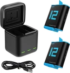 Battery Charger Kit For Gopro Hero 12 11 10 9 Black, 2-PACK + Triple. Fixed Price $68.99.