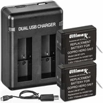 Power Battery (2-PACK) And Dual Charger For Gopro HERO8 HERO7 HERO6 HERO5. Fixed Price $24.99.