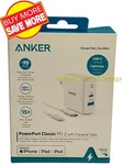 Anker Powerport Classic Pd 2 With Charging Cable Dual Charger 30W Usb-c. Fixed Price $19.00.
