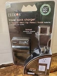 Zeikos Travel Quick Charger Fuji Nikon Olympus Batteries Bonus European Adapter. Fixed Price $14.00.