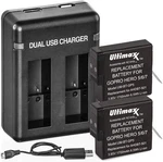 Ultimaxx Battery (2-PACK) & Dual Charger For Gopro HERO5, HERO6 Brand New. Fixed Price $24.99.