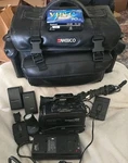 Jvc GR-AX2 Compact Vhs Camcorder Bundle Tested Working Aztec Light Bags. Fixed Price $112.00.