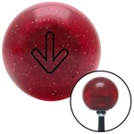 Black Bubble Directional Arrow Down Red Metal Flake Shift Knob W/ M16X1.5 Insert. Fixed Price $89.95.