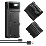 Neewer Fast Dual Usb Charger With 2X 6600MAH Replacement NP-F970 Batteries. Fixed Price $46.99.