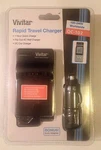 New Vivitar QC-102 Rapid Travel Charger & Euro Adapter Battery For Sony. Fixed Price $9.99.