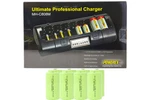 8 Bay Lcd Maha Powerex Battery Charger + 4000 Nimh Accupower Batteries. Fixed Price $152.99.