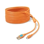 Latch And Lock 15 Foot (4.5M) Usb 2.0 To Mini-b Pin Gold Plated Orange Cable. Fixed Price $12.74.