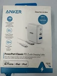 Anker 30W Powerport Classic Pd 2 Usb-c Wall Charger W/ Cable White Open Box. Fixed Price $20.00.