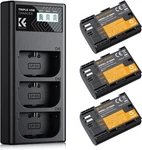 K&f Concept LP-E6NH Battery Triple Slot Charger For Canon Eos R7 R6 R5 5DS 90D. Fixed Price $65.99.